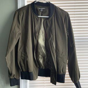 Light Bomber's Jacket - Green, Black